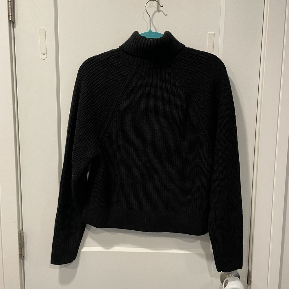 Victoria's Secret PINK Turtleneck Sweater Women's Small Black Pullover Sweater - Picture 3 of 7